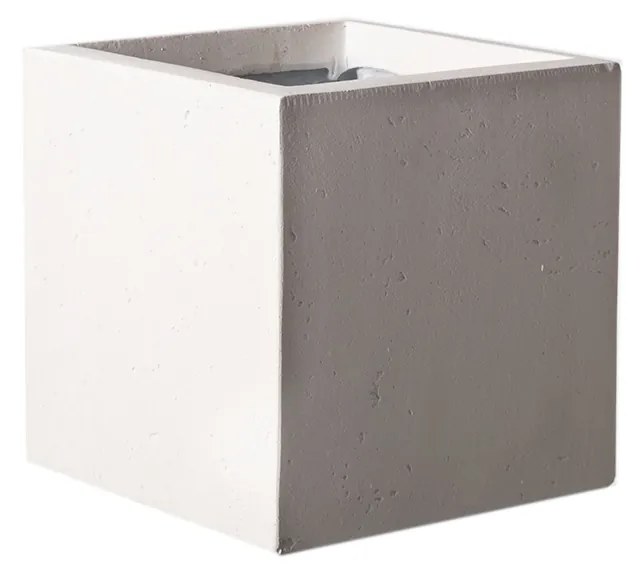 Supergreens Γλάστρα Πήλινη Τετράγωνη Rocky Γκρι Ανοιχτό S 23x23x23 εκ. - A-5050-8 - A-5050-8