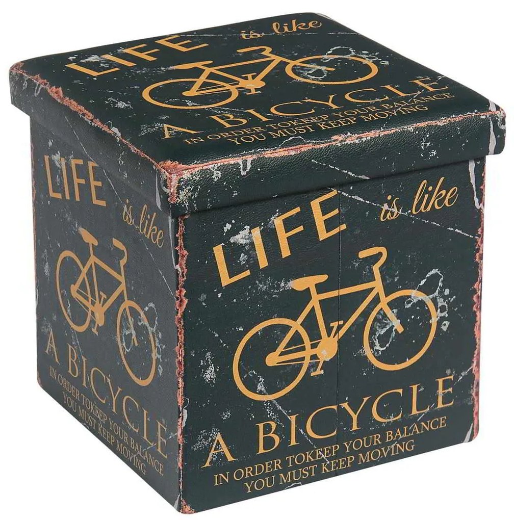 Σκαμπώ Orion Αποθ/κό PU Deco Bike 38x38x38cm