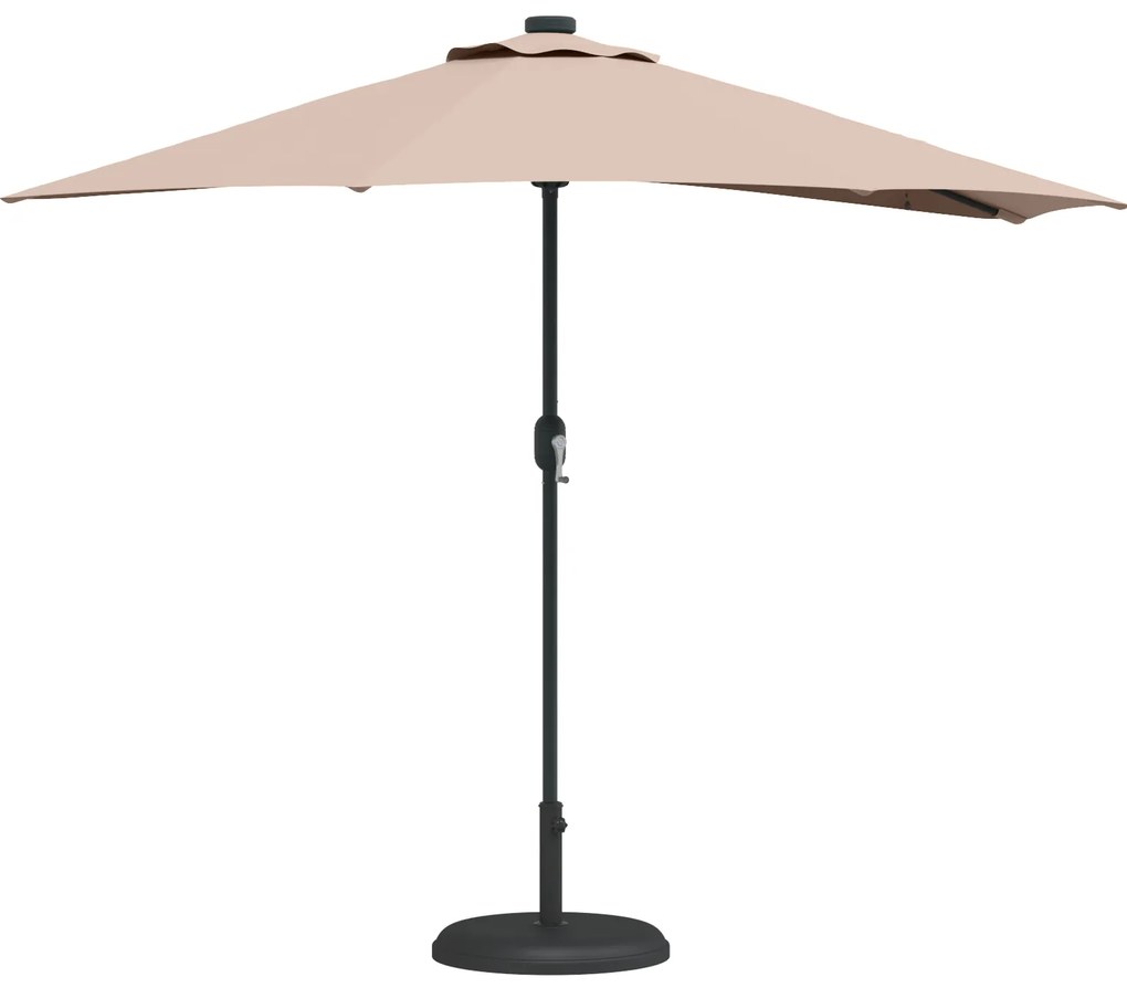 vidaXL Ομπρέλα Κήπου Taupe 294 x 150 x 224 εκ. ύφασμα