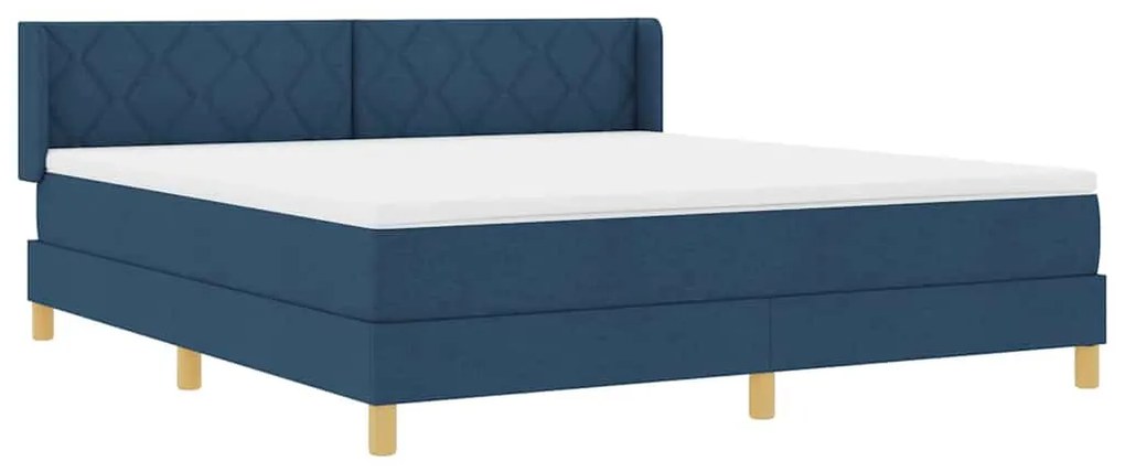 vidaXL Κρεβάτι με Ελατήρια με στρώμα Μπλε 180 x 200 cm ύφασμα