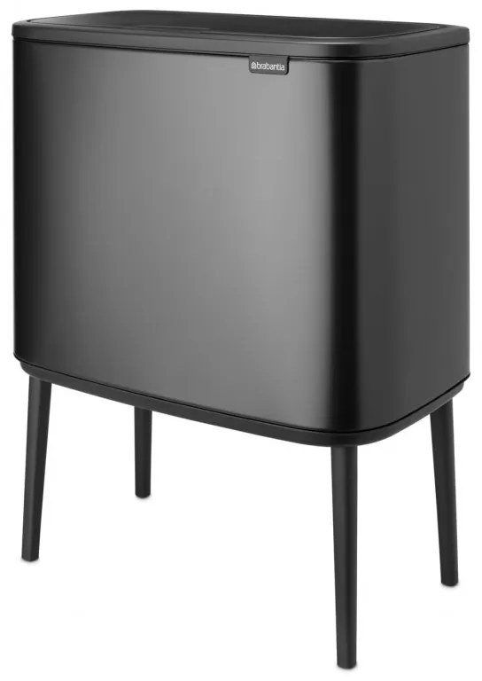 Κάδος Brabantia Bo Touch 1008857, 3x11 l, Ομαλό και αθόρυβο άνοιγμα, Μεγάλο άνοιγμα, Σκούρο γκρι