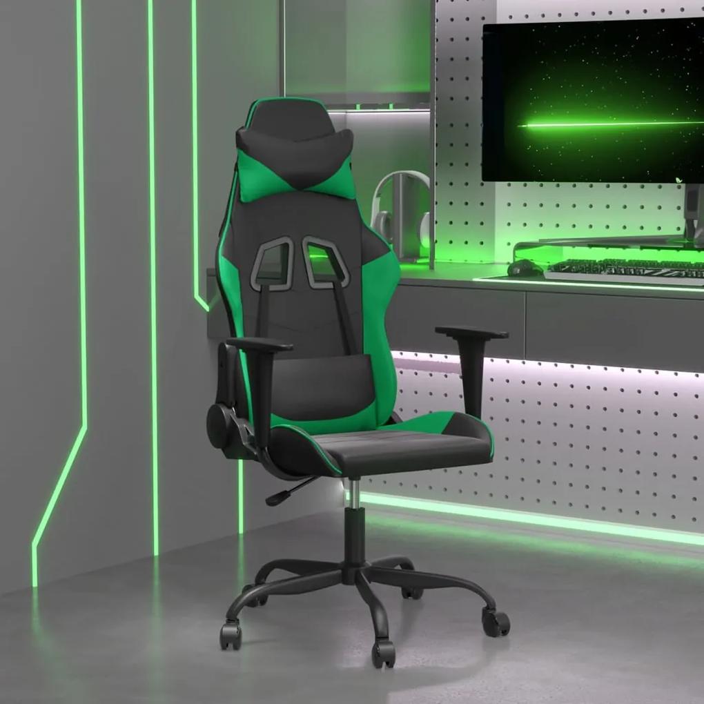 Καρέκλα Gaming Μαύρο/πράσινο από Συνθετικό Δέρμα