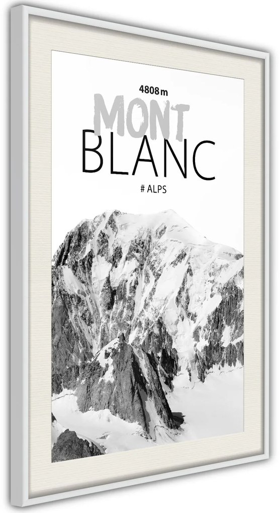 Αφίσα - Peaks of the World: Mont Blanc - 20x30 - Χρυσό - Χωρίς πασπαρτού