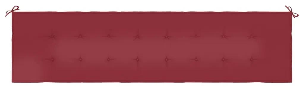 Μαξιλάρι Πάγκου Κήπου Μπορντό 150 x 50 x 3 εκ. Ύφασμα Oxford - Κόκκινο