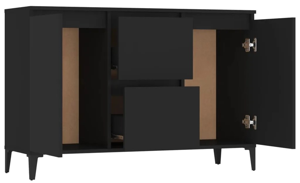 vidaXL Μπουφές Μαύρος 102 x 35 x 70 εκ. από Επεξεργασμένο Ξύλο