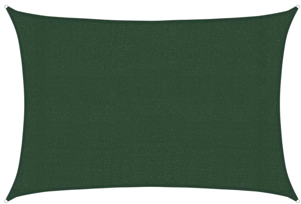 vidaXL Πανί Σκίασης Σκούρο Πράσινο 3 x 4,5 μ. από HDPE 160 γρ./μ²