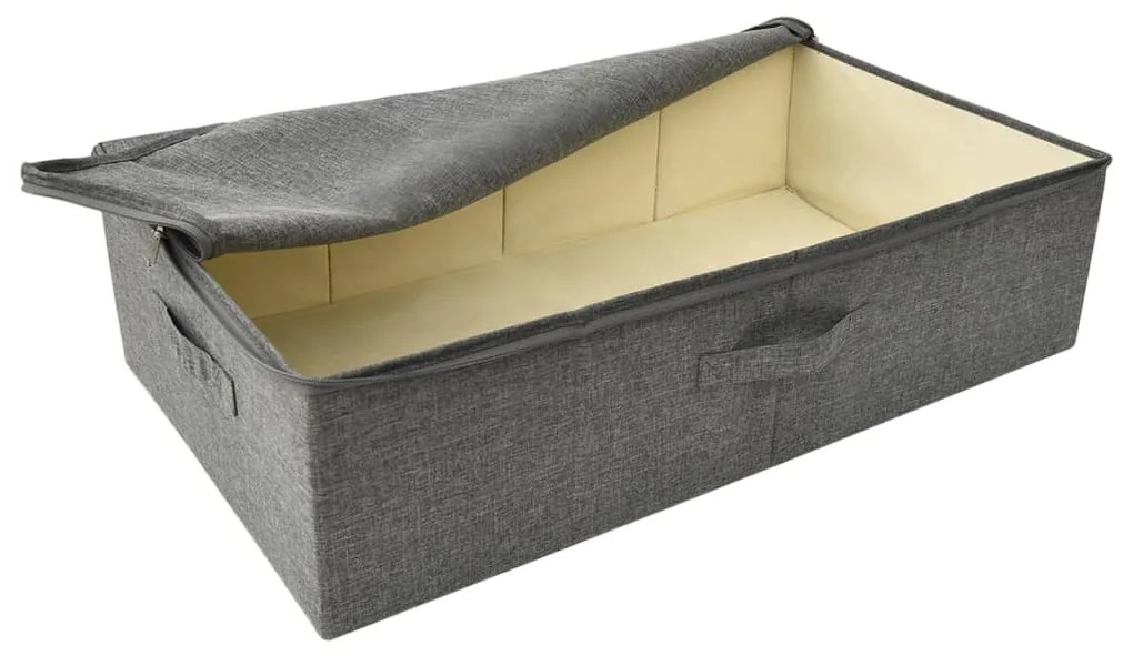 vidaXL Κουτι Αποθήκευσης Ανθρακί 70 x 40 x 18 εκ. Υφασμάτινο
