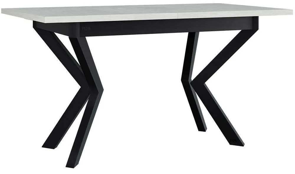 Τραπέζι Επεκτεινόμενο Ikonic II 162704489 140/180x80x79cm White-Black Μέταλλο,Ξύλο