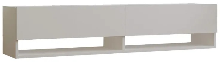 Έπιπλο τηλεόρασης επιτοίχιο Melosa pakoworld σε λευκή απόχρωση 141x30x31εκ 120-000528