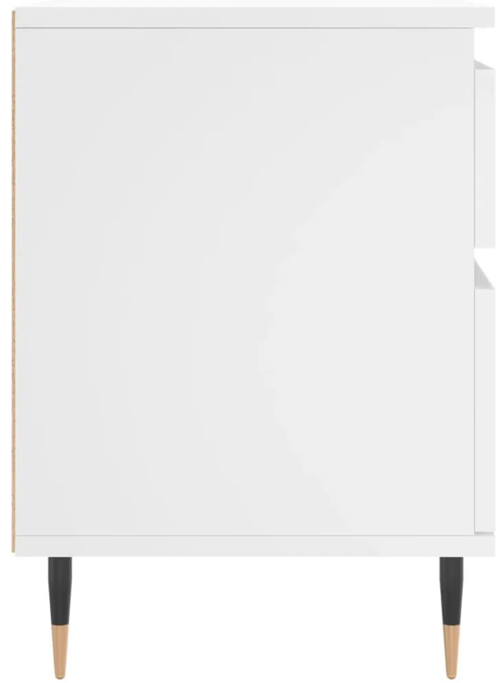 vidaXL Κομοδίνο Λευκό 40 x 35 x 50 εκ. από Επεξεργασμένο Ξύλο