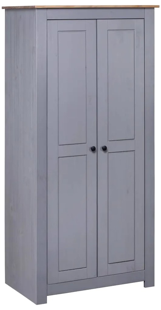 vidaXL Ντουλάπα Γκρι 80 x 50 x 171,5 εκ. από Μασίφ Ξύλο Πεύκου Panama