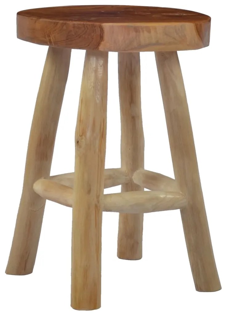 vidaXL Σκαμπό Καφέ από Μασίφ Ξύλο Teak