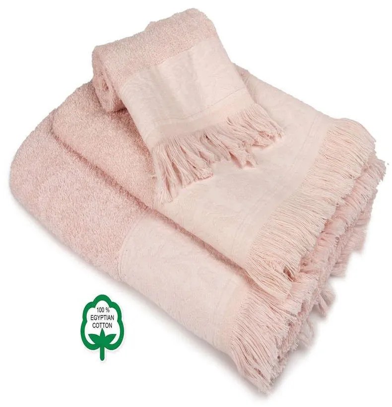 Πετσέτες Σετ 3Τμχ Νέμεσις 13 Pink DimCol Towels Set 70x140cm 100% Βαμβάκι