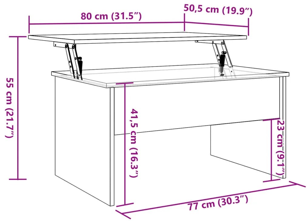 ΤΡΑΠΕΖΑΚΙ ΣΑΛΟΝΙΟΥ ΑΡΤΙΣΙΑΝΗ ΔΡΥΣ 80X50,5X41,5 ΕΚ ΕΠΕΞΕΡΓ. ΞΥΛΟ 856931