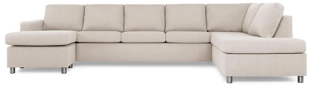 Γωνιακός Καναπές Scandinavian Choice C157, Ανοιχτό καφέ, 344x199x80cm