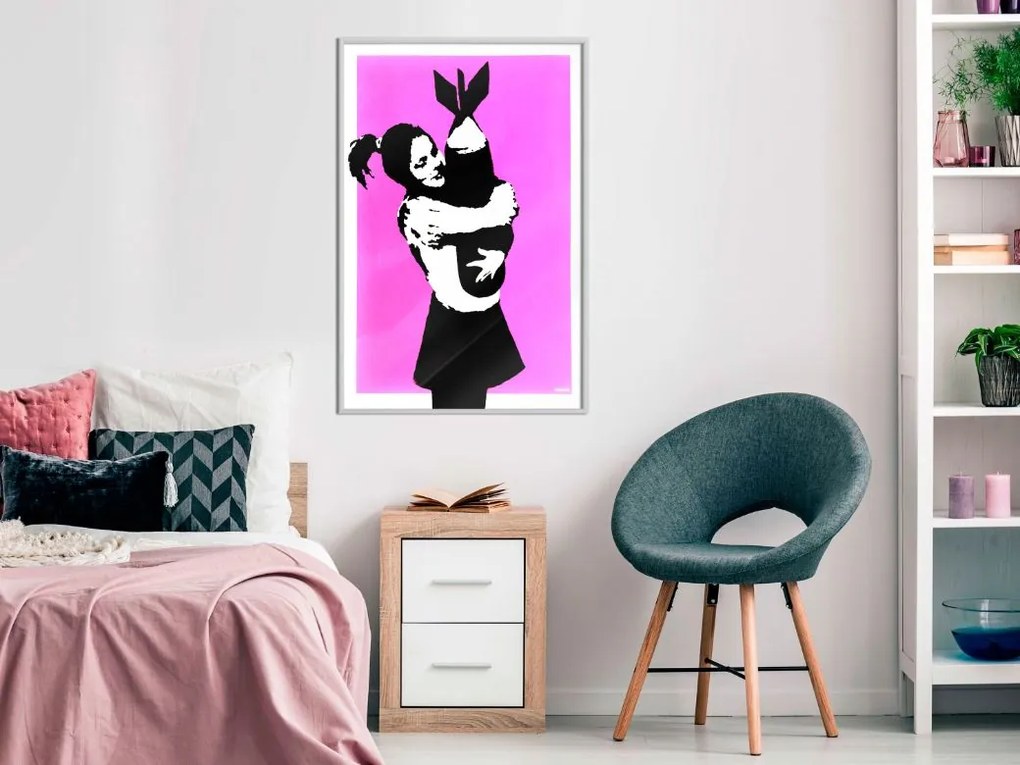 Αφίσα - Banksy: Bomb Hugger - 20x30 - Χρυσό - Χωρίς πασπαρτού