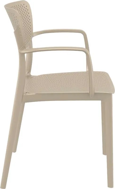 Πολυθρόνα Πολυπροπυλενίου Loft Dove Grey 54X53X82εκ.