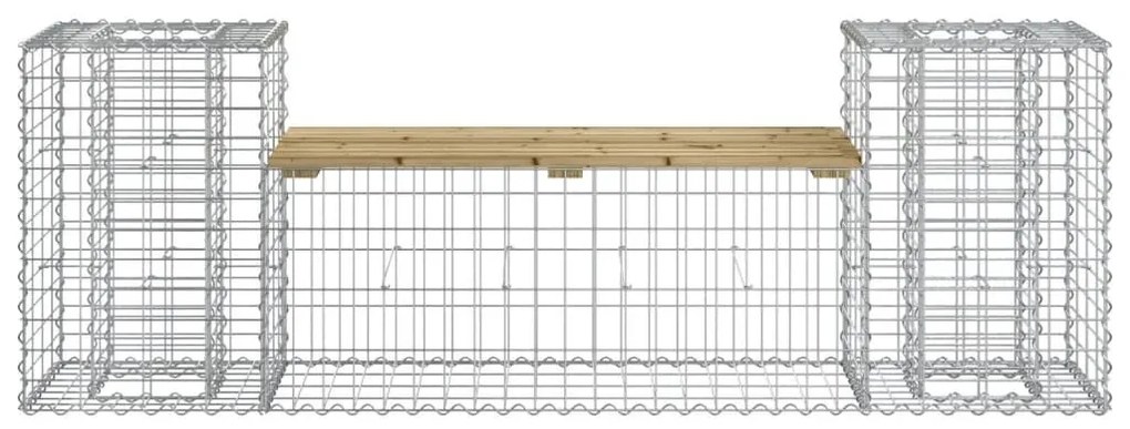 Παγκάκι Κήπου Συρματοκιβώτιο 183x41x60,5 εκ. Εμποτ. Ξύλο Πεύκου - Καφέ