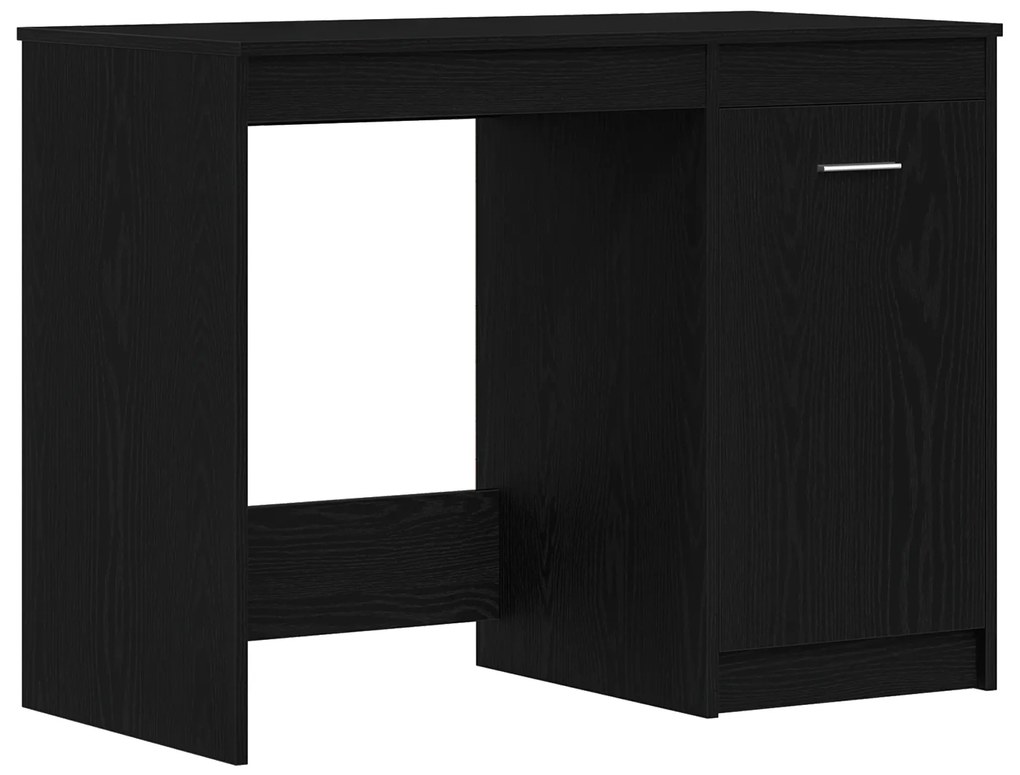 vidaXL Γραφείο Μαύρο Δρυς 100x50x76 εκ Επεξεργασμένο ξύλο