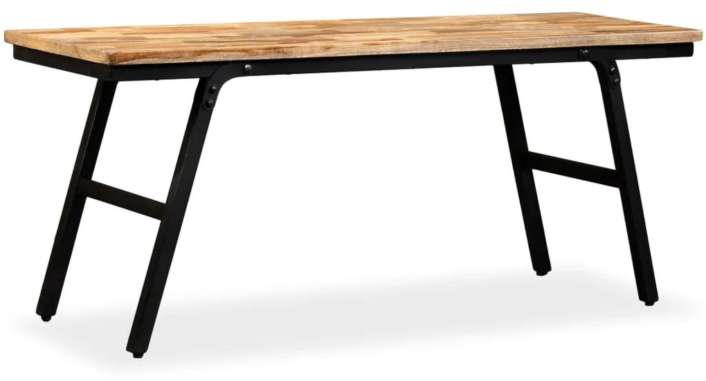 vidaXL Πάγκος 110 x 35 x 45 εκ. από Ανακυκλωμένο Ξύλο Teak και Ατσάλι