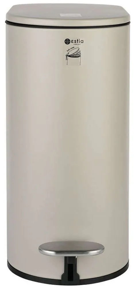 Κάδος Απορριμμάτων Slim Soft Close 02-19129 13,8x28,4x30,5cm 5lt Matte Taupe Estia Metal