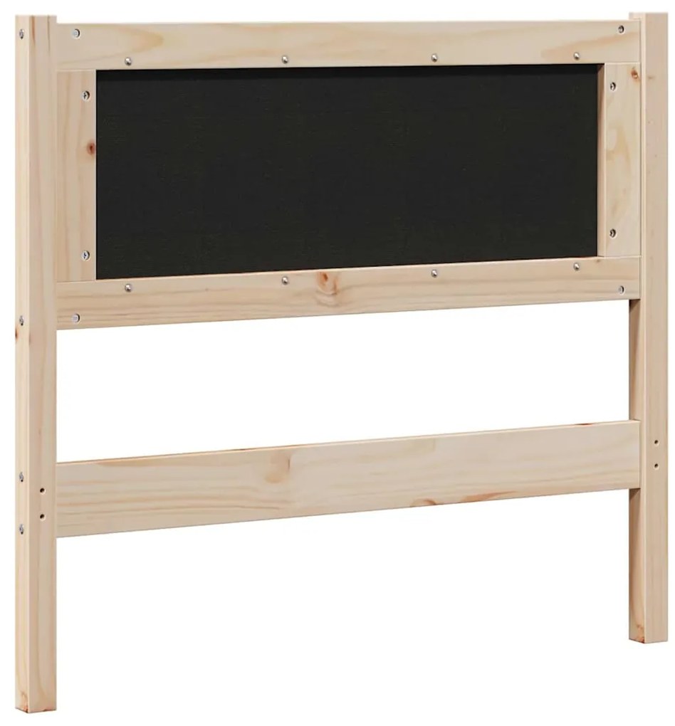 vidaXL Ταπετσαρισμένο κεφαλάρι Καφέ 100 cm Στερεά ξυλεία πεύκου