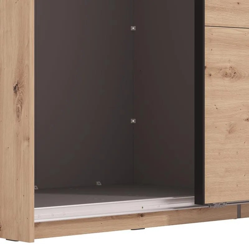Ντουλάπα Συρόμενη VEYMONT 150 OG με Καθρέπτη Artisan oak 146x61x218εκ. 146x61x218 εκ.