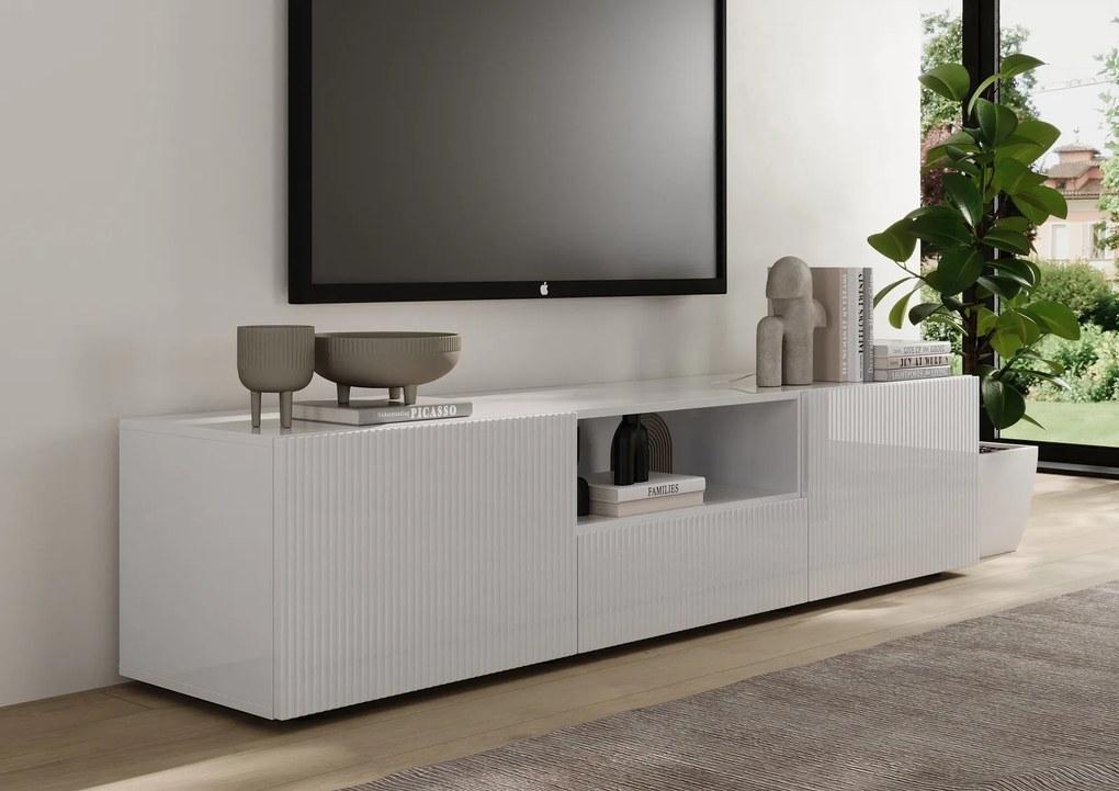 Έπιπλο Τηλεόρασης Ανθρακί Οξειδωμένο 121x43x57