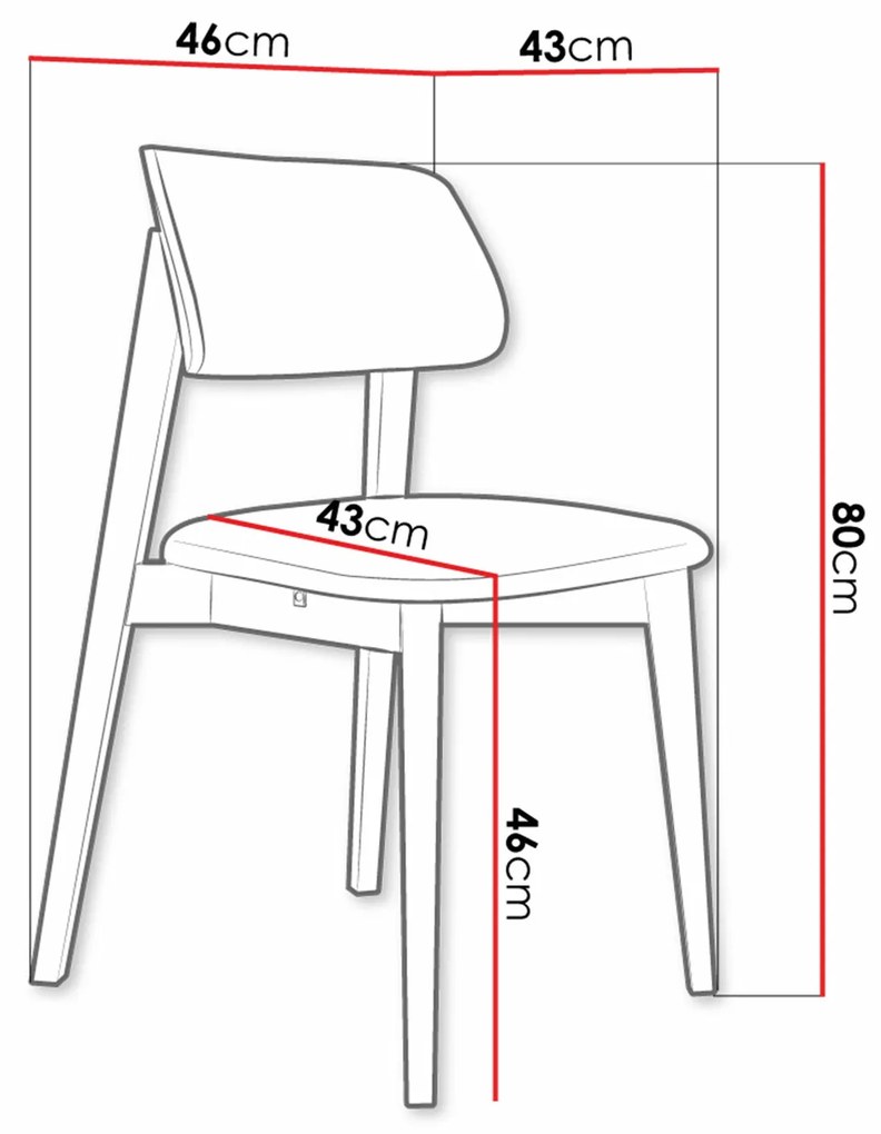 Καρέκλα Dearborn 100, 80x46x49cm, 13 kg, Ταπισερί, Ξύλινα, Ξύλο, Ξύλο: Οξιά | Epipla1.gr