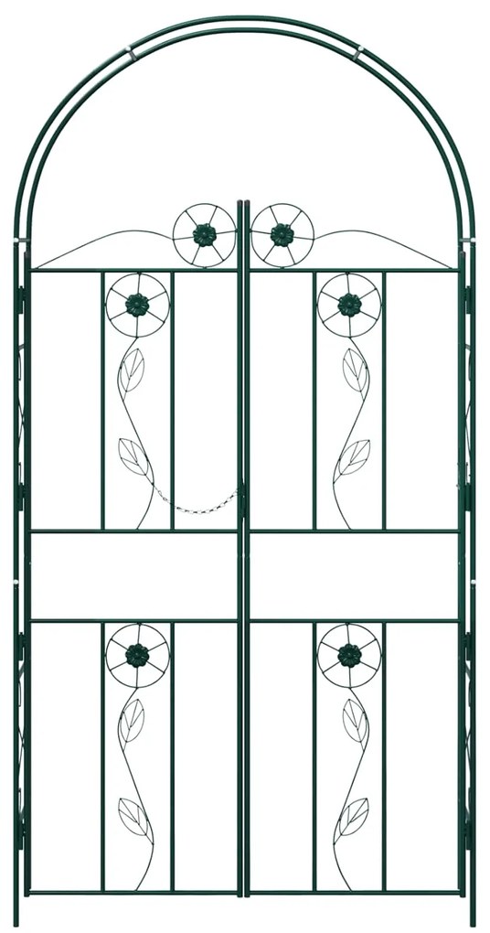 vidaXL Κήπος Αψίδα Μονόχρωμο Πράσινο 115 x 37 x 226 εκ