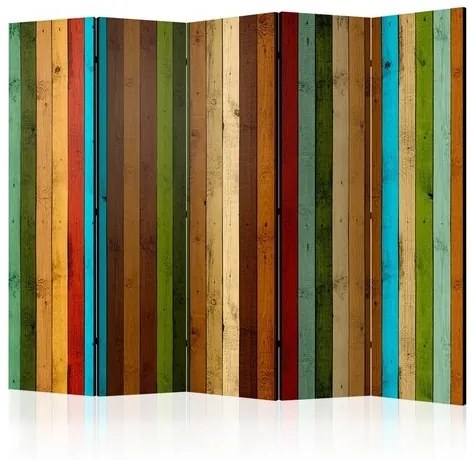 Διαχωριστικό με 5 τμήματα - Wooden rainbow II [Room Dividers]