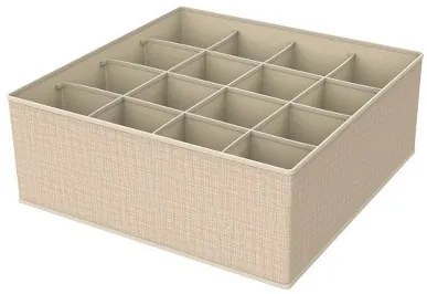 Organizer Συρταριών 16 Θέσεων 32x32x12εκ. Polyester Μπεζ 2429465