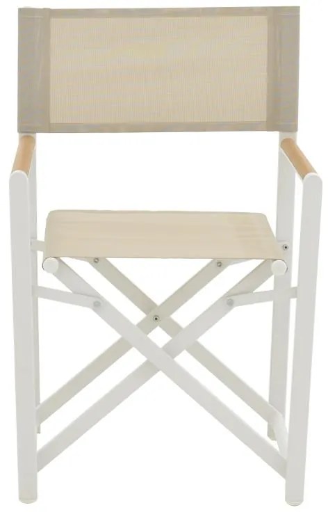 Καρέκλα - Πολυθρόνα σκηνοθέτη Mabu λευκό αλουμίνιο 56x48x86 εκ. 56x48x86 εκ.