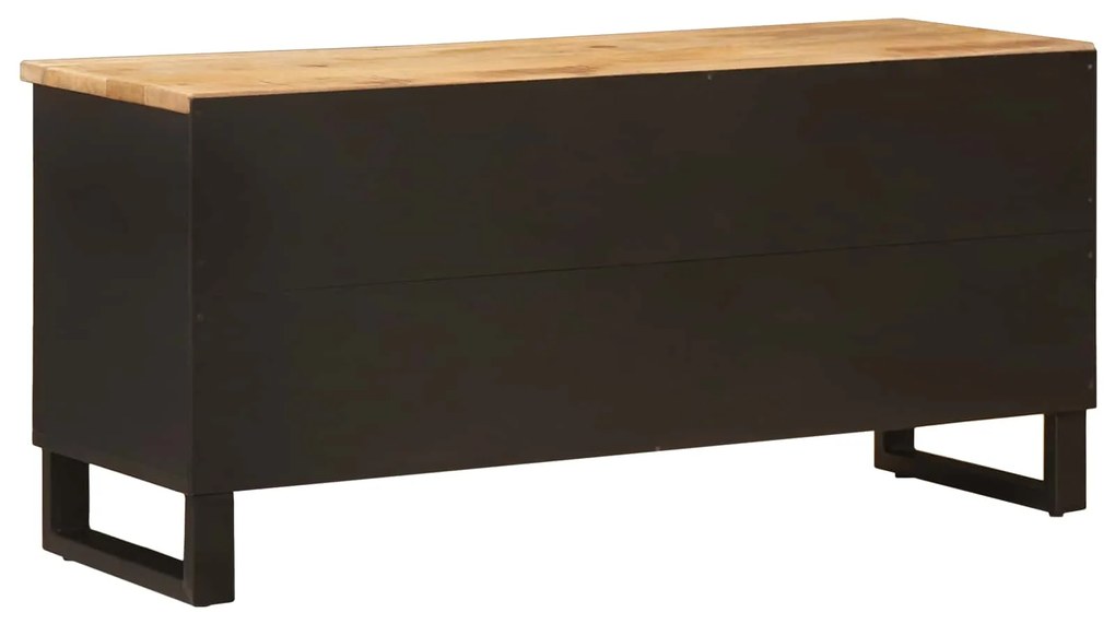 vidaXL Ντουλάπι TV με ράφι Καφέ 100 x 33,5 x 46 εκ Στερεό ξύλο μάνγκο