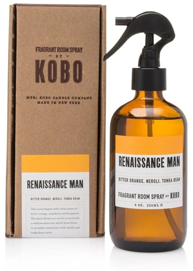 Αρωματικό Σπρέι Χώρου Και Σώματος Woodblock 236ml Renaissanse Man Kobo Χαρτί,Πλαστικό