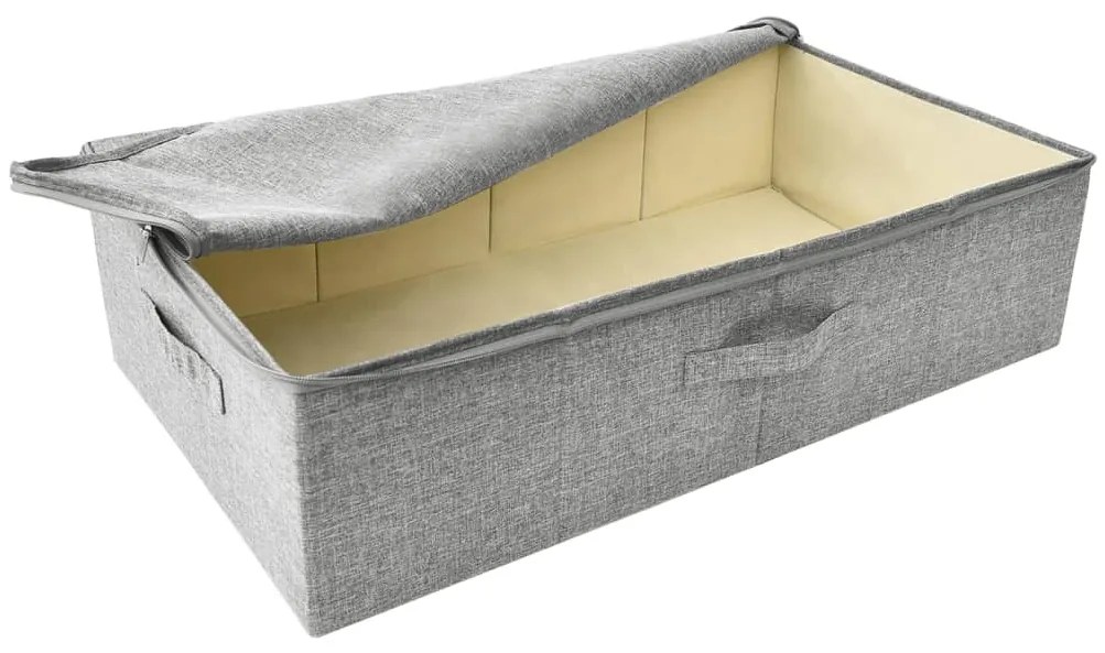 vidaXL Κουτιά Αποθήκευσης 2 τεμ. Γκρι 70 x 40 x 18 εκ. Υφασμάτινα