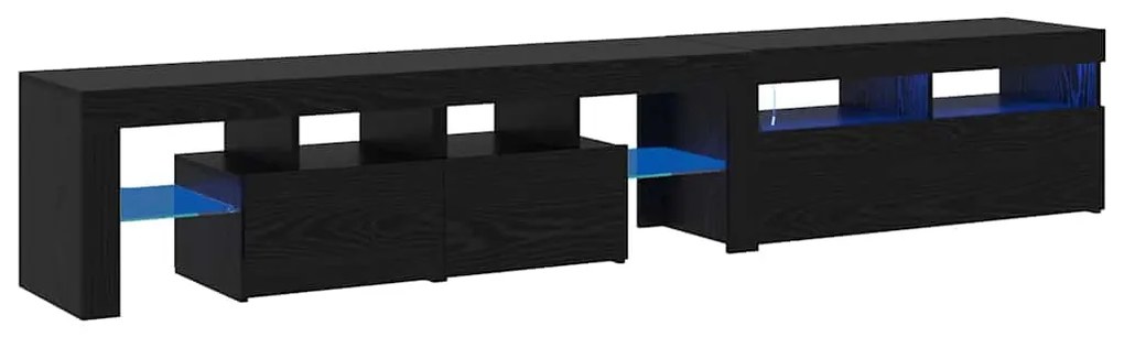 vidaXL Ντουλάπες Τηλεόρασης 2 pcs Μαύρη δρυς 290 x 36.5 x 40 εκ.
