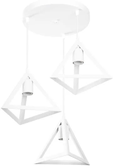 Κρεμαστό Φωτιστικό Οροφής 3xE27 Πλαστικό Giza Heronia Lighting 35-0098 Λευκό