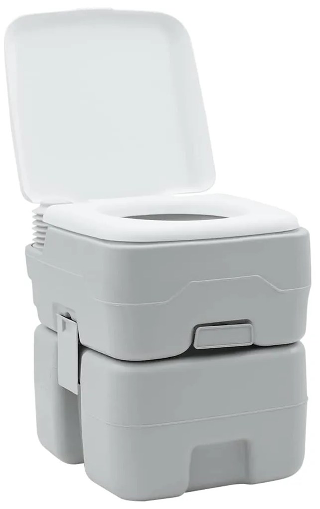 vidaXL Τουαλέτα Κάμπινγκ Γκρι και Λευκό 41,5 x 36,5 x 42 εκ.
