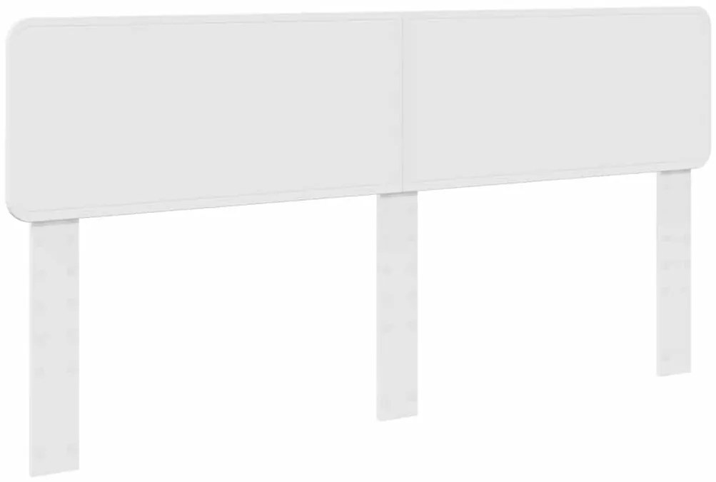 vidaXL Κεφαλάρι με κεφαλάρι Λαμπερό Λευκό 200 cm Επεξεργασμένο ξύλο