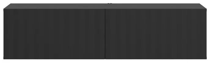 Έπιπλο τηλεόρασης ANTIBES 128 2K2V Μαύρο - Μαύρο ματ 128x42x32εκ. 128x42x32 εκ.