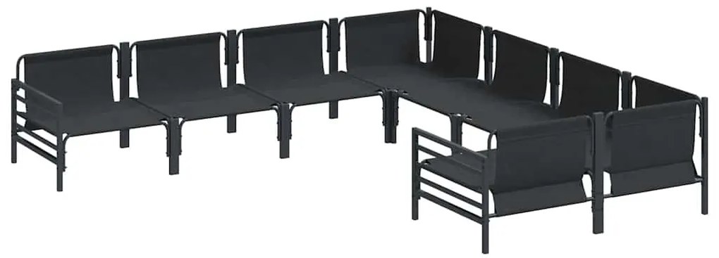 vidaXL Σετ Καναπέ Κήπου 8 pcs Ανθρακί Ατσάλι