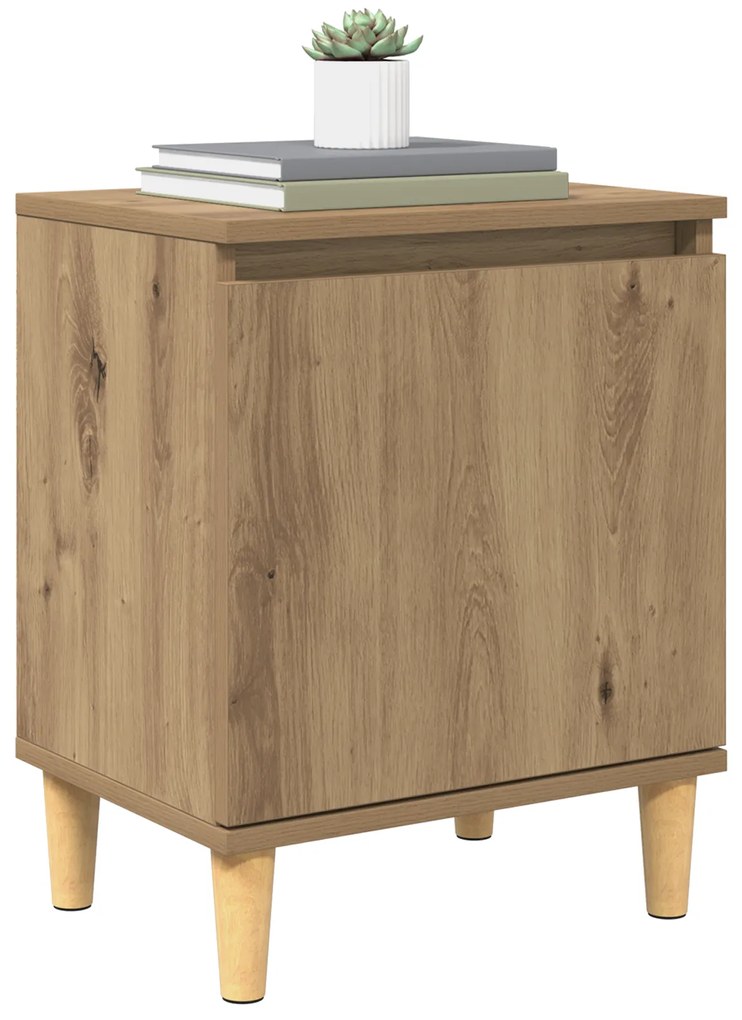 vidaXL Artisan Oak Κομοδίνο Οξιά artisan MDF 40 x 30 x 50 εκ. Κομοδίνο
