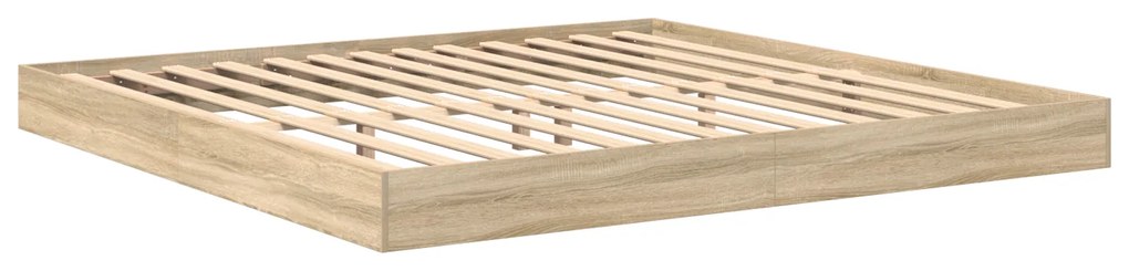 vidaXL Κρεβάτι Βιβλιοθήκης Sonoma Oak 180x200 εκ. Από Κατασκευασμένο Ξύλο