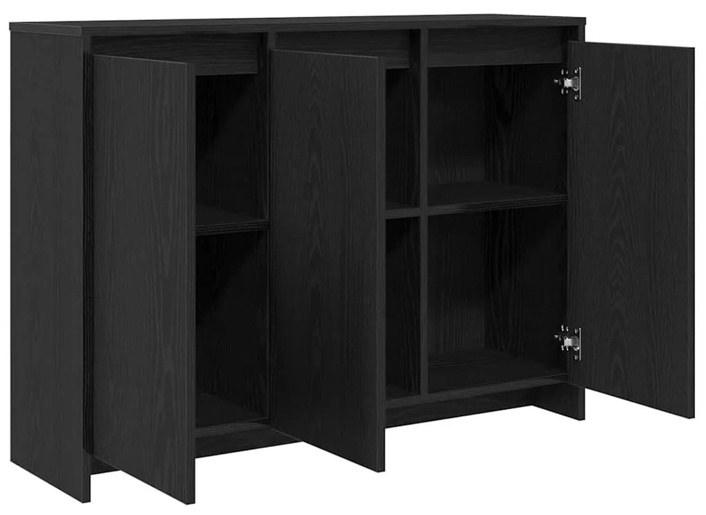 vidaXL Πλαϊνό γραφείο Μαύρο 102 x 29.5 x 75 εκ Επεξεργασμένο ξύλο