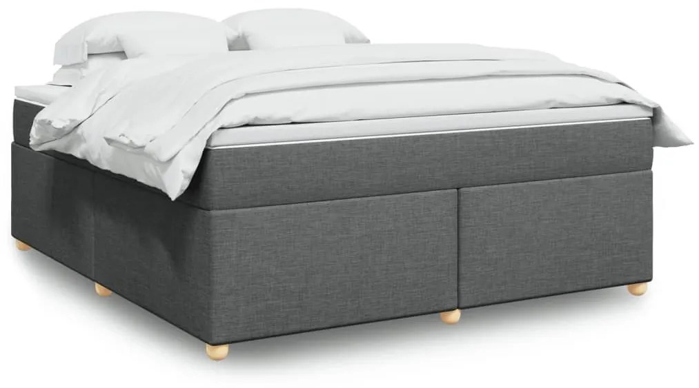 ΚΡΕΒΑΤΙ BOXSPRING ΜΕ ΣΤΡΩΜΑ ΣΚΟΥΡΟ ΓΚΡΙ 180X200 ΕΚ ΥΦΑΣΜΑΤΙΝ 3285395