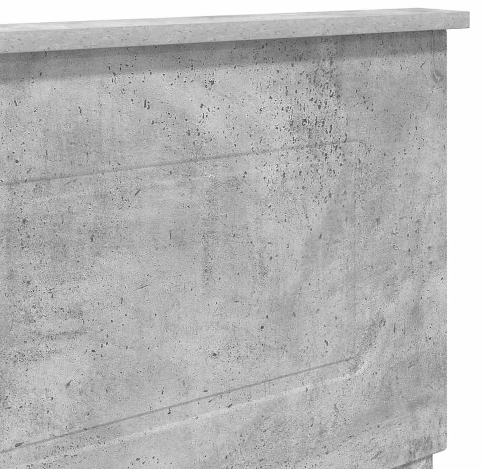 vidaXL Κεφαλάρι με κεφαλάρι Σκυρόδεμα Γκρι 160 cm Επεξεργασμένο ξύλο
