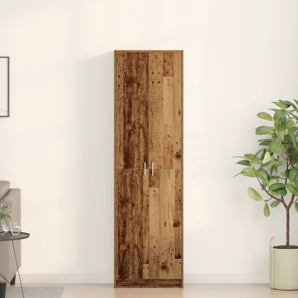 vidaXL Ντουλάπα από Παλιό Ξύλο 55x25x189 εκ. Επεξεργασμένο Ψάξιμο