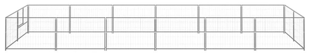 vidaXL Σπιτάκι Σκύλου Ασημί 12 μ² Ατσάλινο
