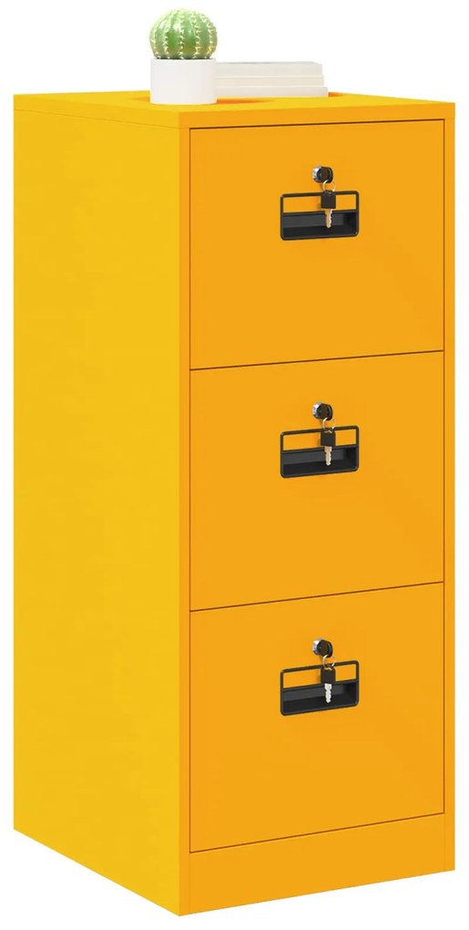 vidaXL Ντουλάπα Αρχείων με συρτάρι Χαμομηλί κίτρινο 44 x 50 x 106.5 εκ